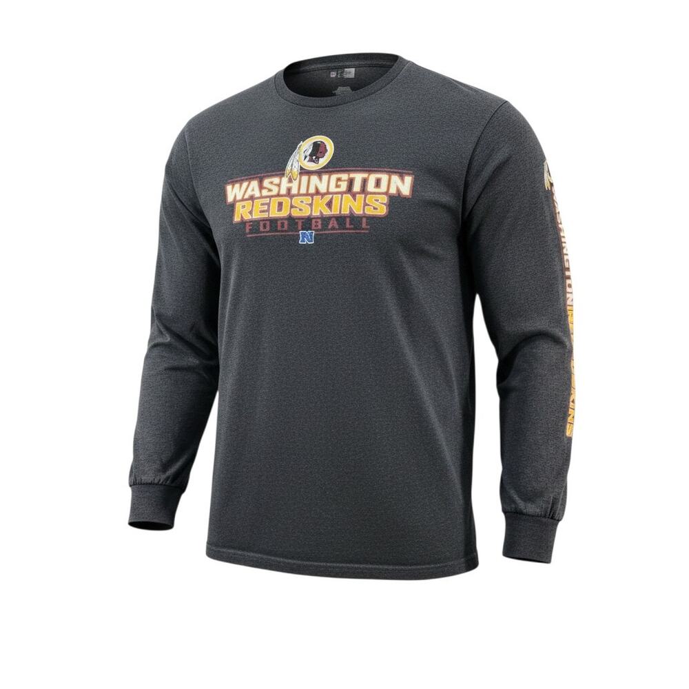 NFL Team Apparel Washington Redskins Graphic Long Sleeve Gray T-Shirt 2XL